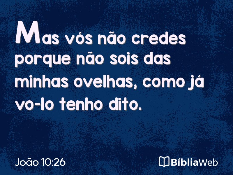 João 10:26 em imagem para compartilhar