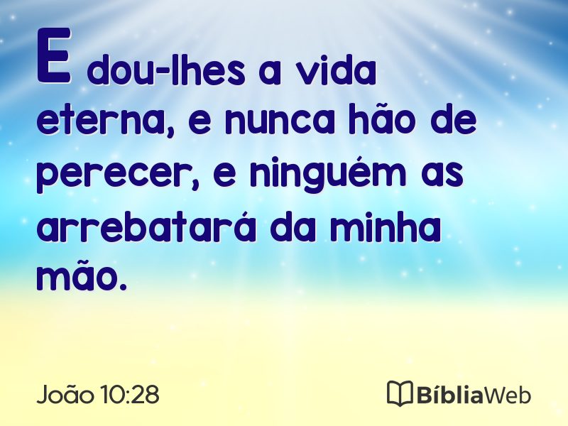 João 10:28 em imagem para compartilhar