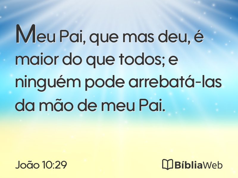 João 10:29 em imagem para compartilhar