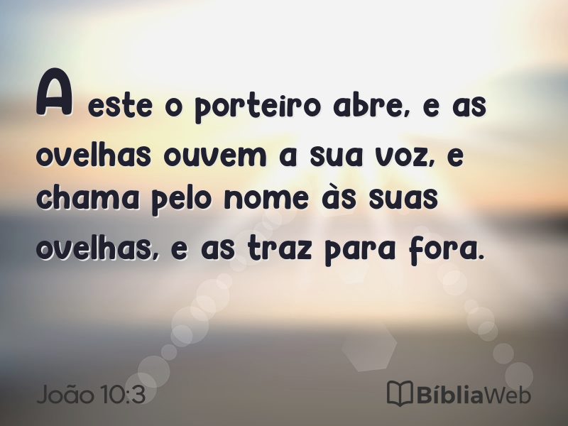 João 10:3 em imagem para compartilhar
