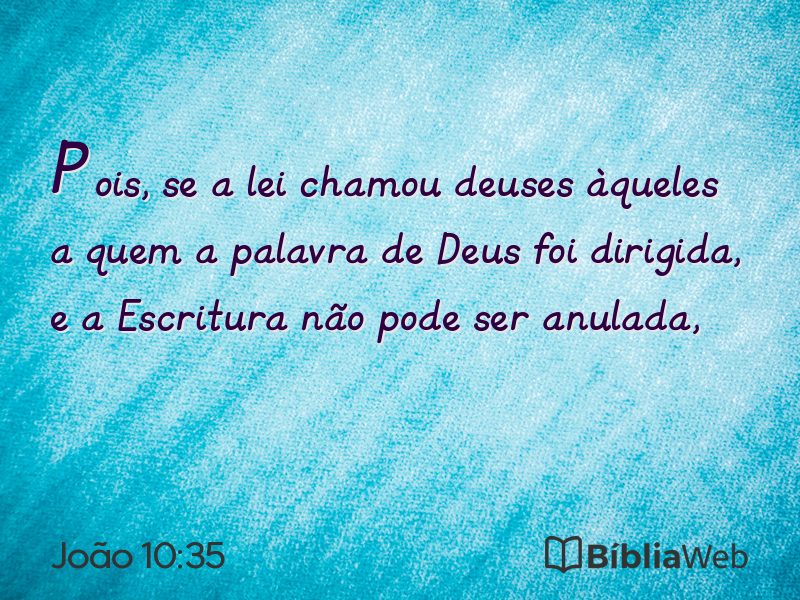 João 10:35 em imagem para compartilhar