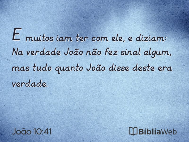 João 10:41 em imagem para compartilhar