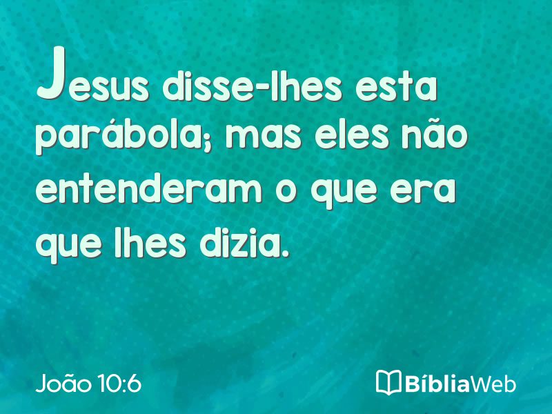 João 10:6 em imagem para compartilhar