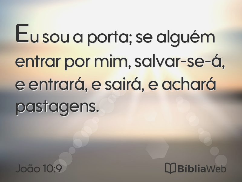 João 10:9 em imagem para compartilhar