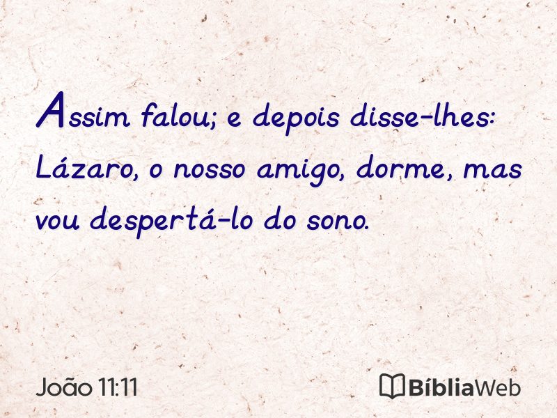 João 11:11 em imagem para compartilhar
