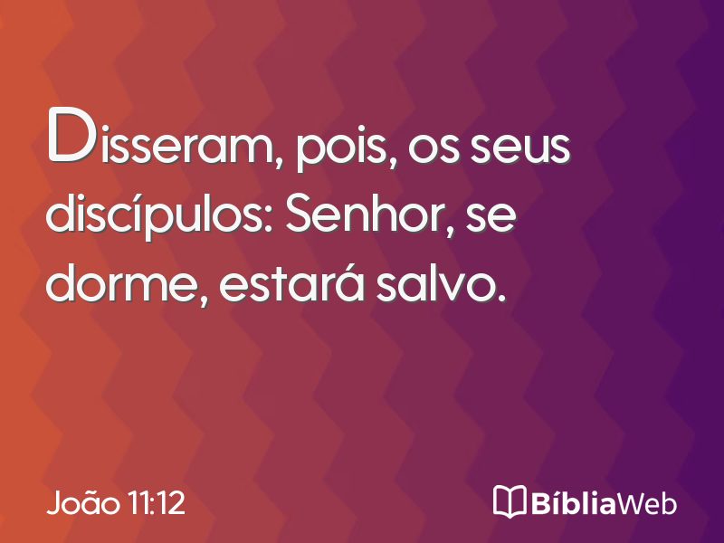 João 11:12 em imagem para compartilhar