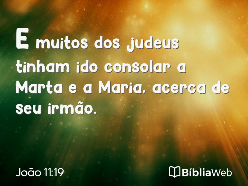 João 11:19 em imagem para compartilhar