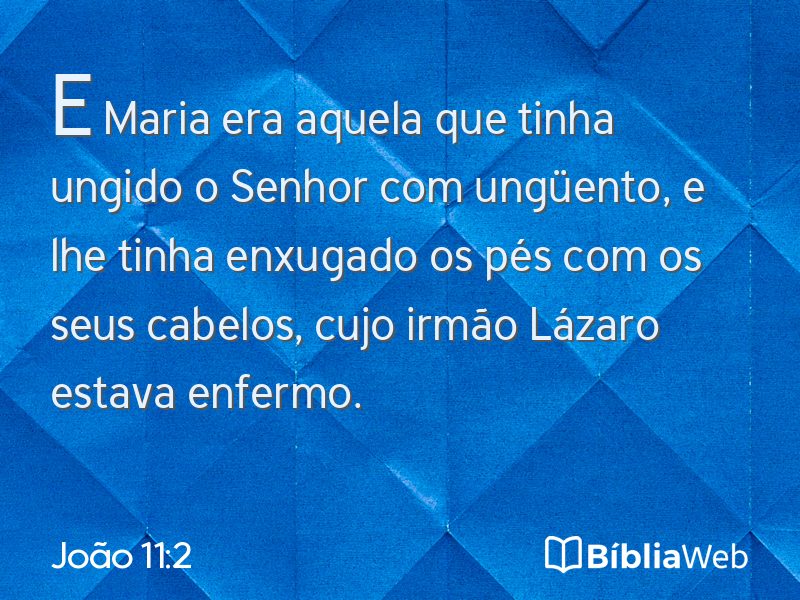 João 11:2 em imagem para compartilhar