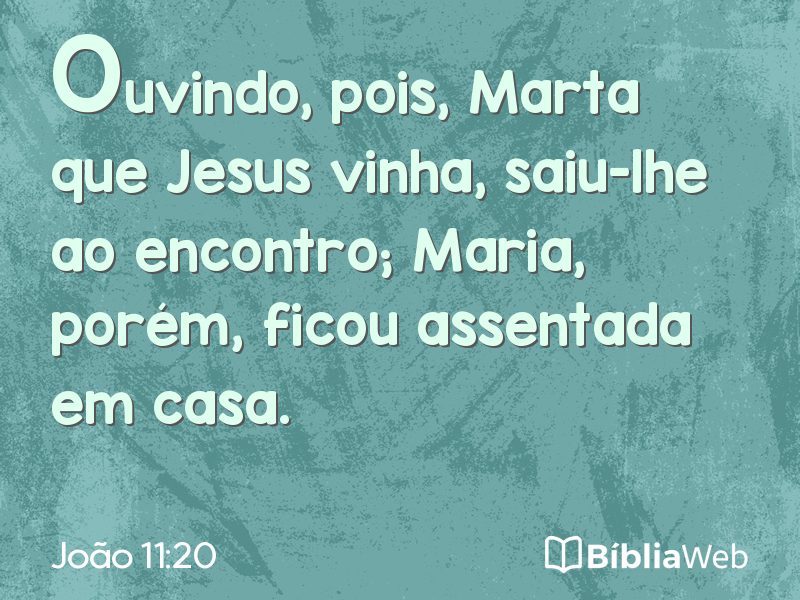 João 11:20 em imagem para compartilhar