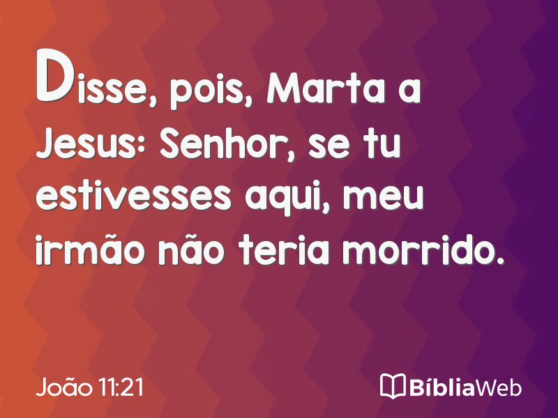 João 11:21 em imagem para compartilhar