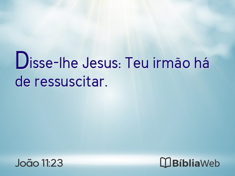 João 11:23 em imagem para compartilhar