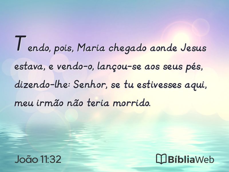 João 11:32 em imagem para compartilhar