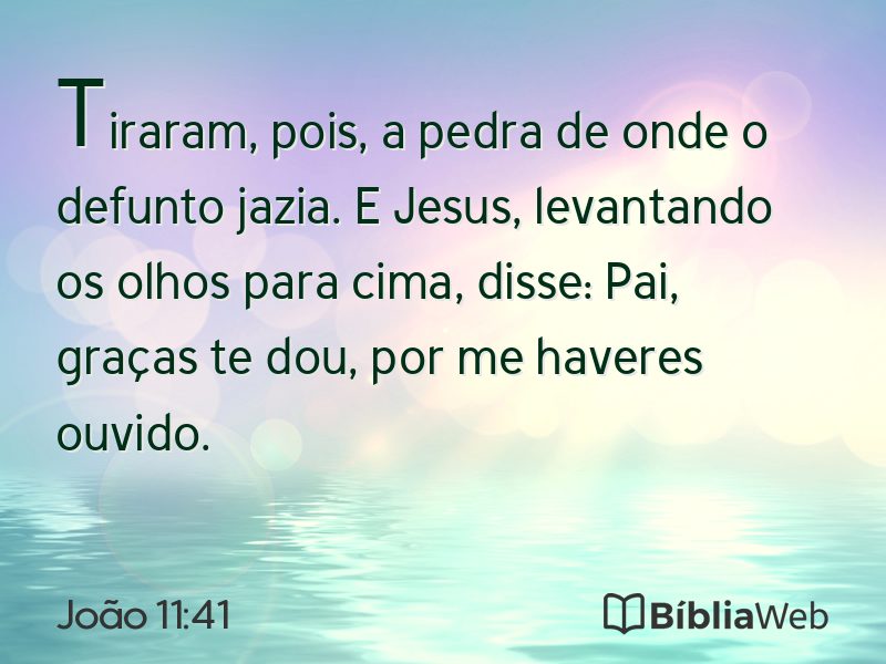 João 11:41 em imagem para compartilhar