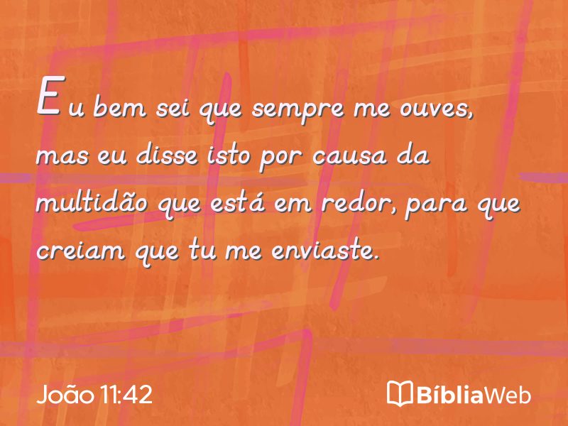 João 11:42 em imagem para compartilhar