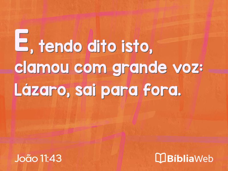 João 11:43 em imagem para compartilhar