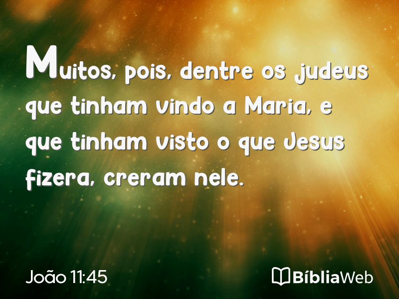 João 11:45 em imagem para compartilhar