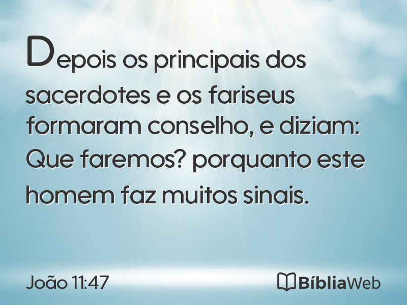 João 11:47 em imagem para compartilhar