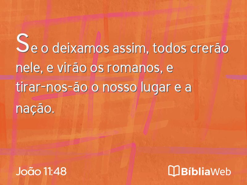 João 11:48 em imagem para compartilhar