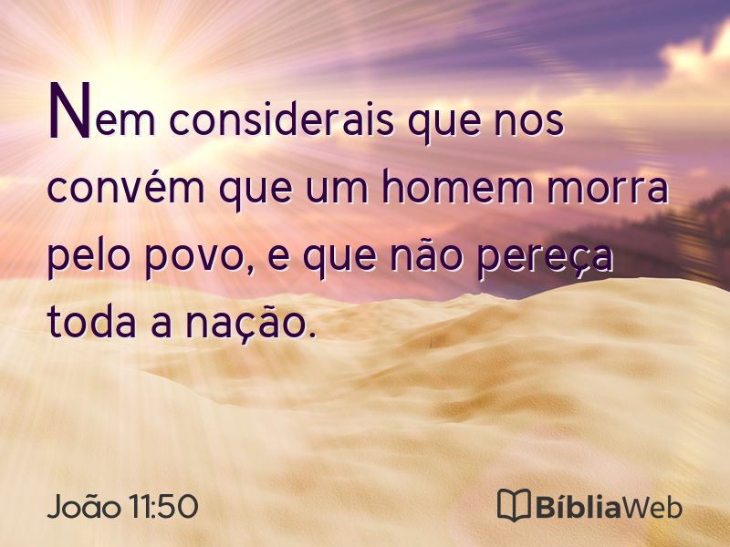 João 11:50 em imagem para compartilhar