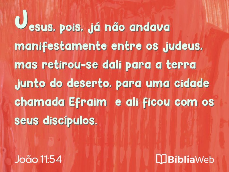 João 11:54 em imagem para compartilhar