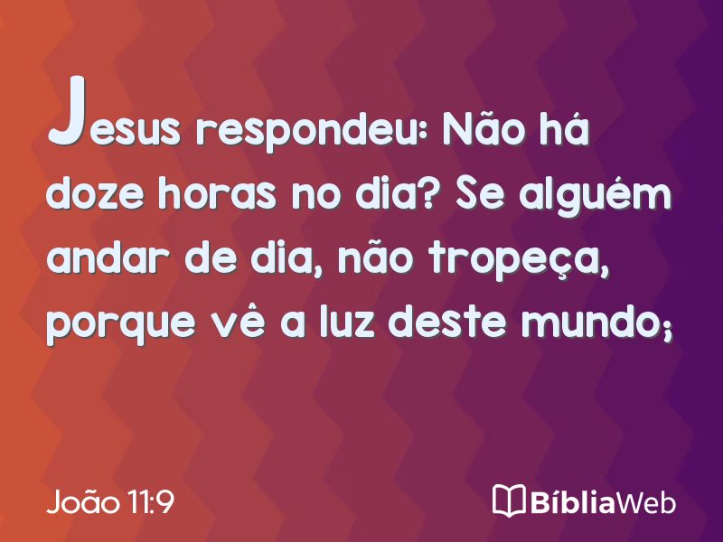 João 11:9 em imagem para compartilhar