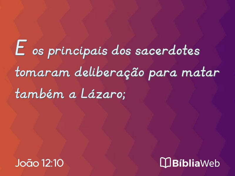 João 12:10 em imagem para compartilhar