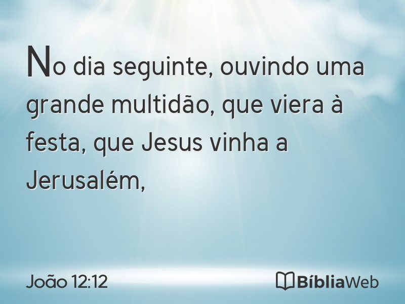 João 12:12 em imagem para compartilhar