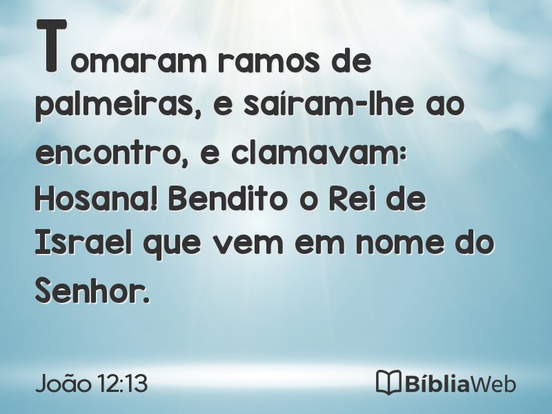 João 12:13 em imagem para compartilhar