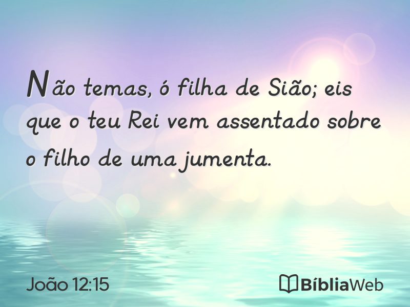 João 12:15 em imagem para compartilhar