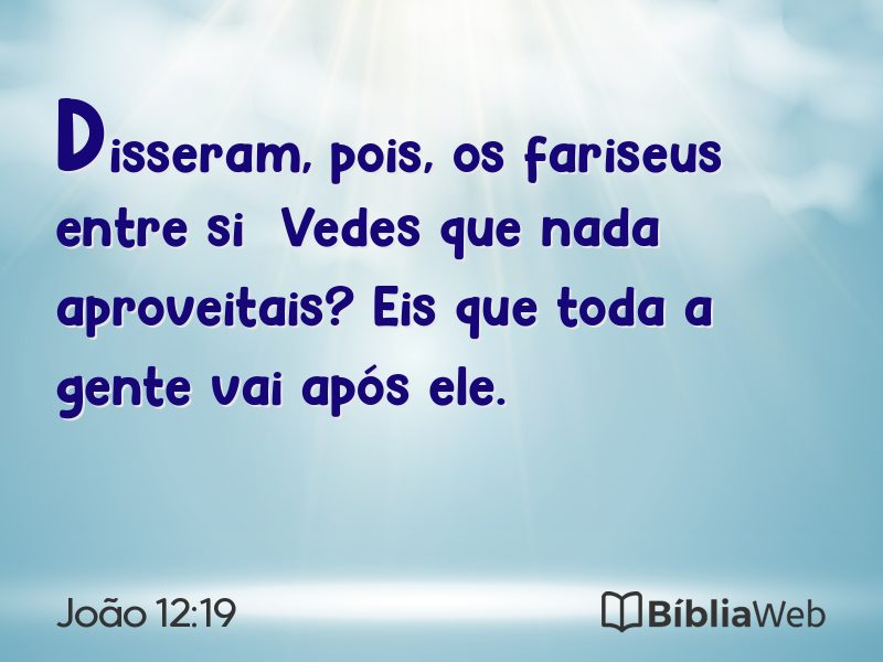 João 12:19 em imagem para compartilhar