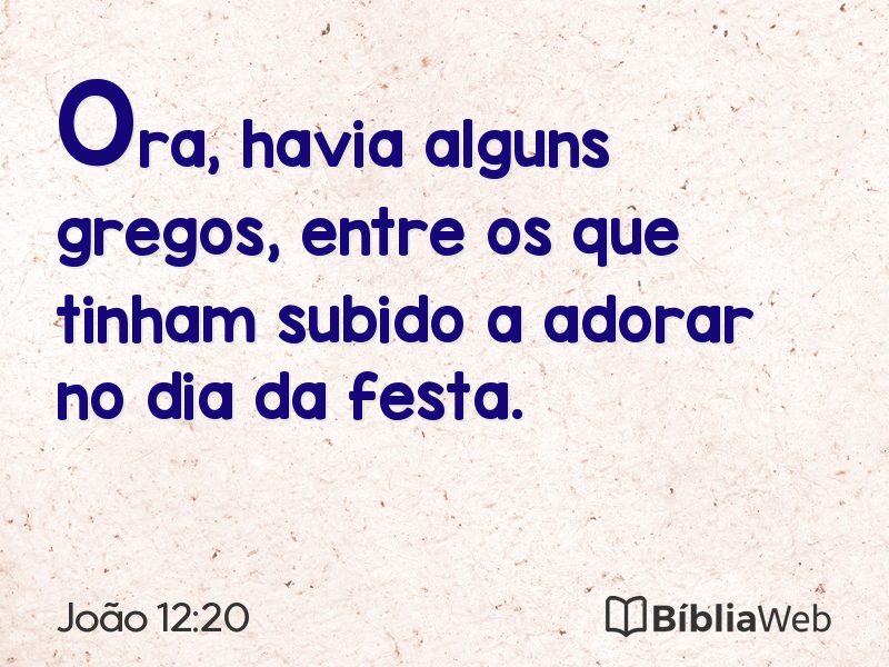 João 12:20 em imagem para compartilhar