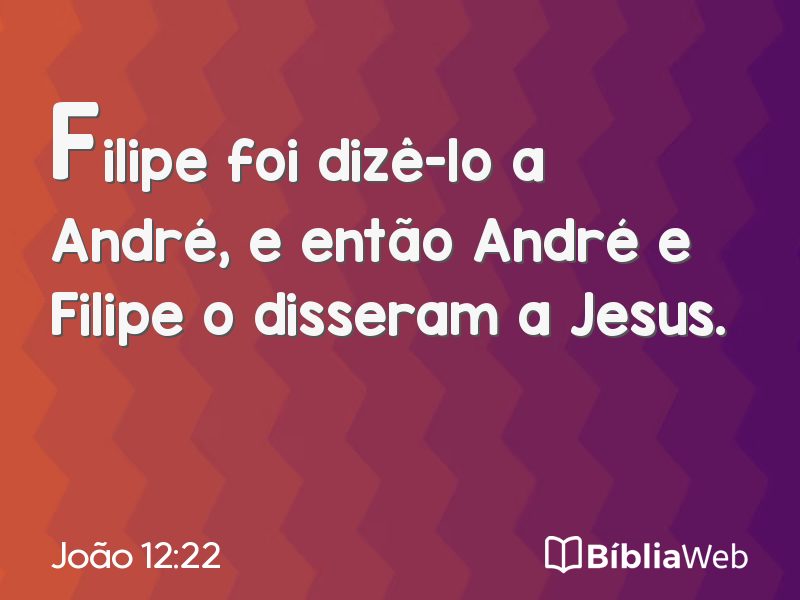 João 12:22 em imagem para compartilhar