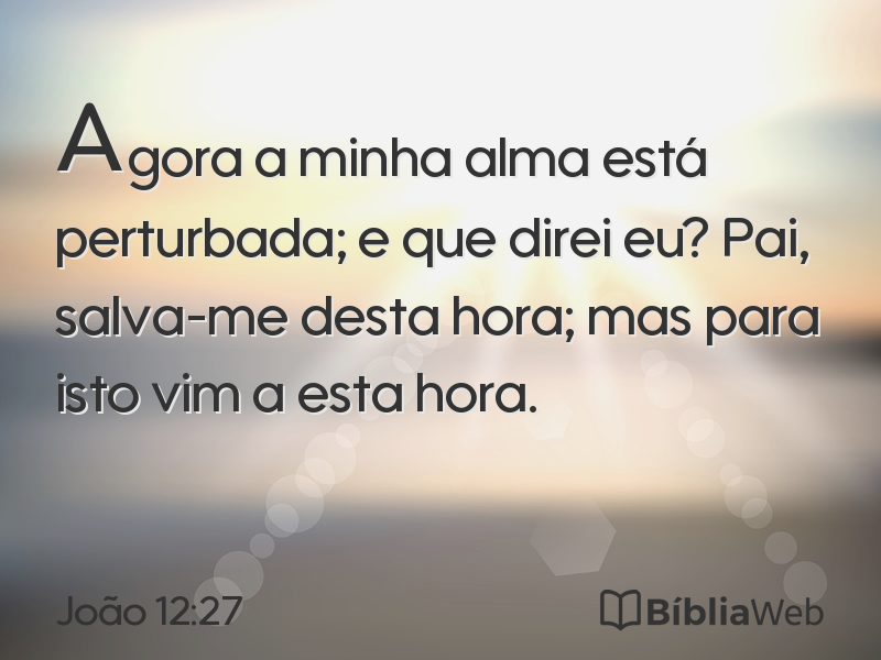 João 12:27 em imagem para compartilhar