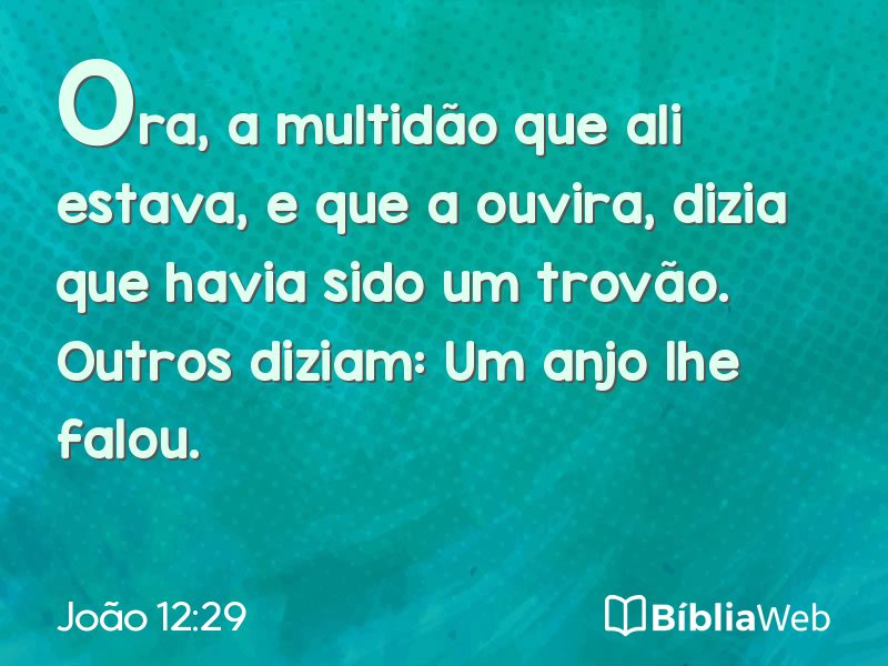 João 12:29 em imagem para compartilhar