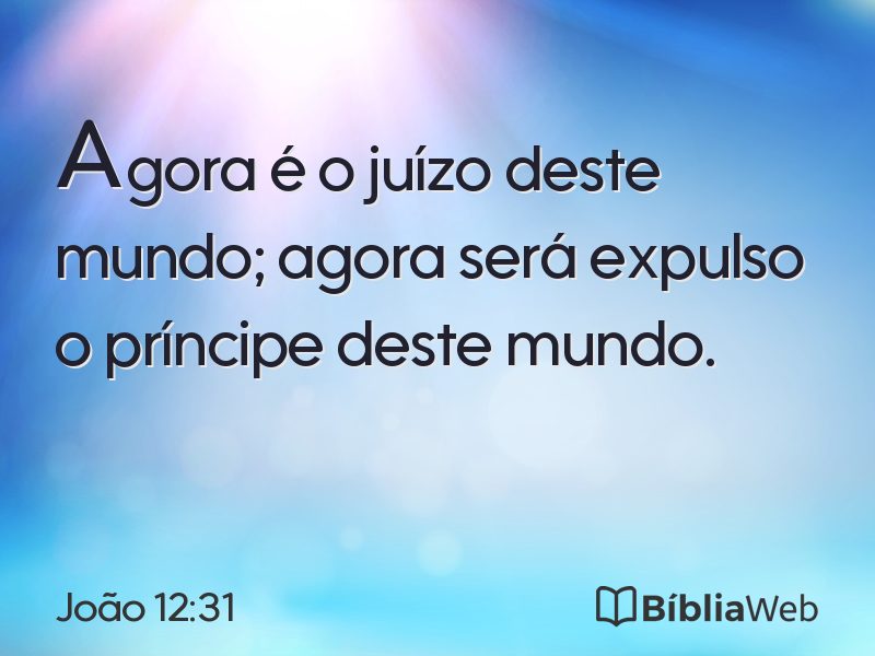 João 12:31 em imagem para compartilhar