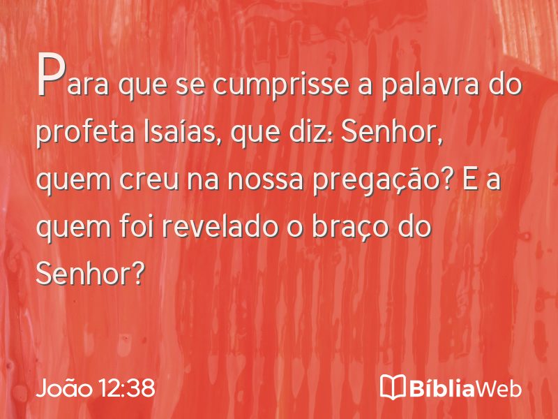 João 12:38 em imagem para compartilhar