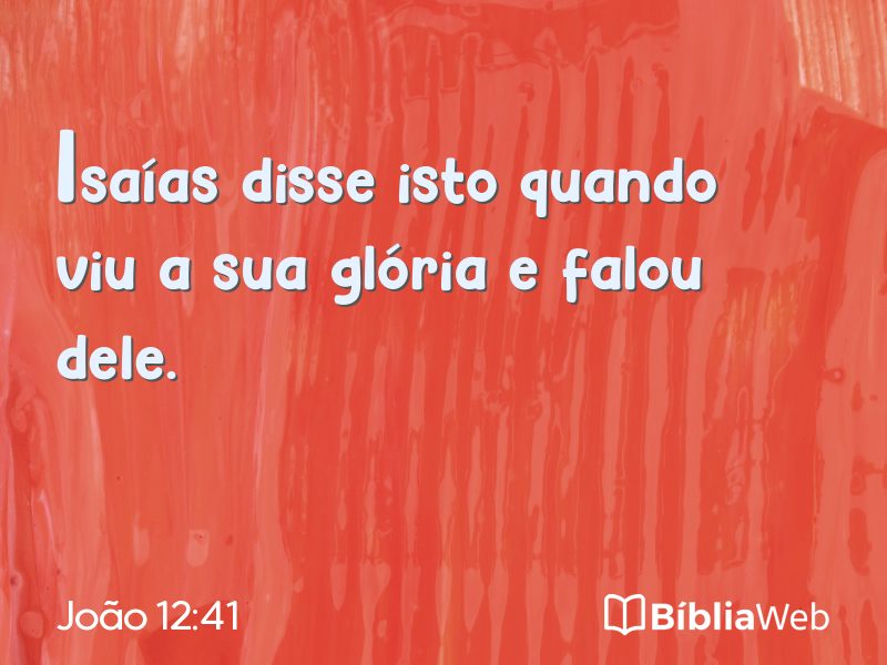 João 12:41 em imagem para compartilhar
