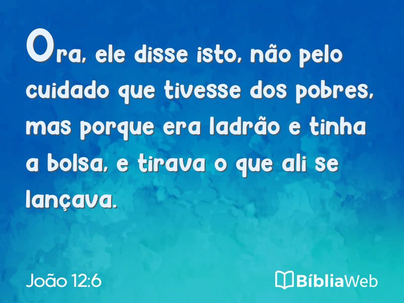 João 12:6 em imagem para compartilhar