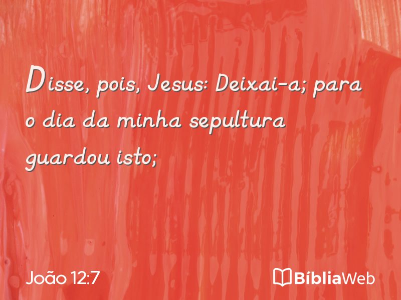 João 12:7 em imagem para compartilhar