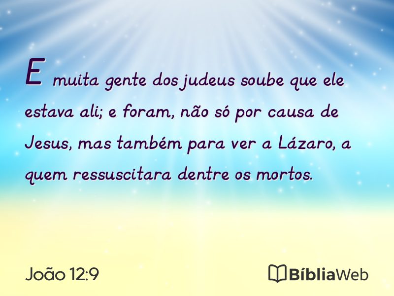 João 12:9 em imagem para compartilhar