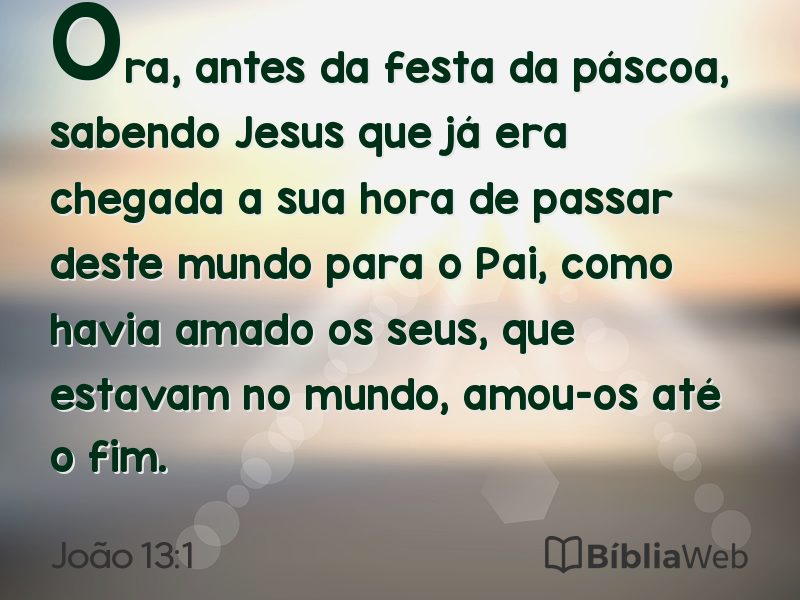 João 13:1 em imagem para compartilhar