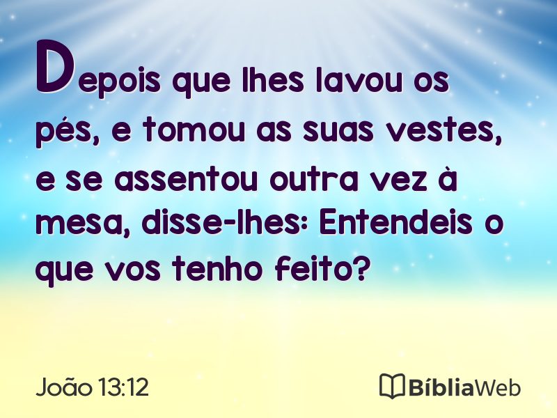João 13:12 em imagem para compartilhar