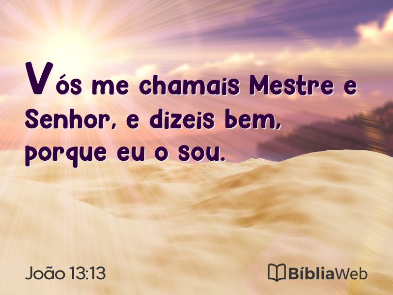 João 13:13 em imagem para compartilhar