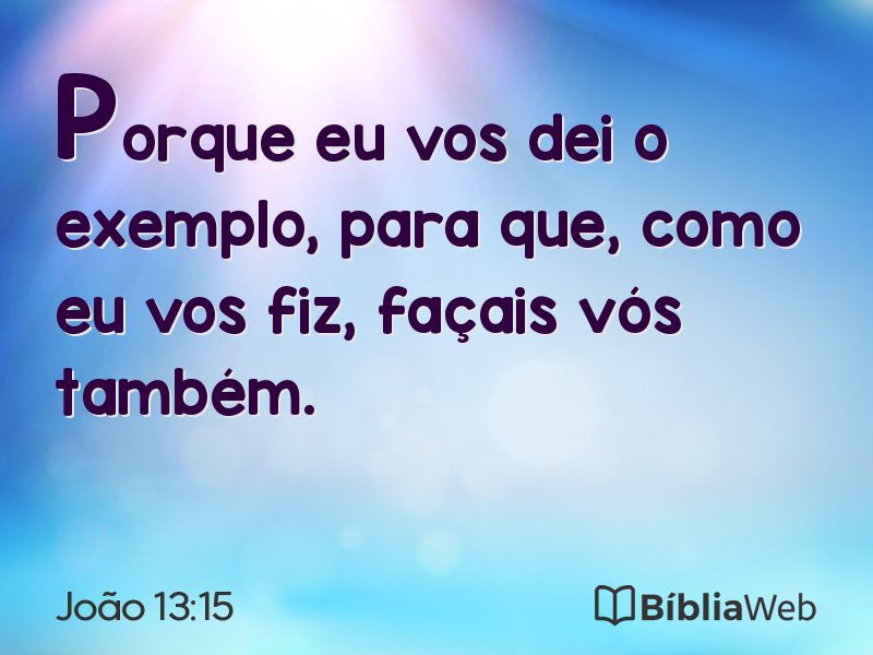 João 13:15 em imagem para compartilhar
