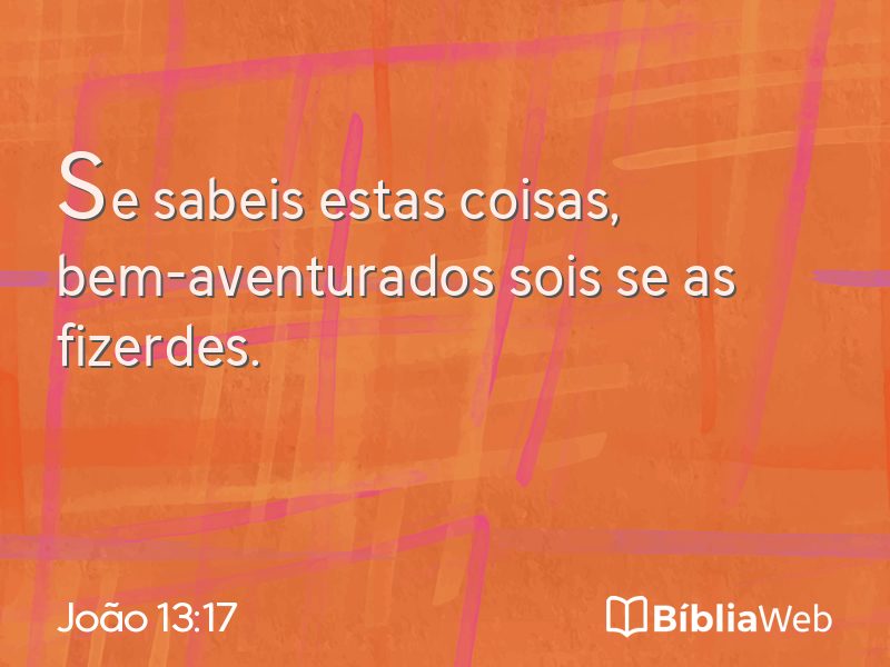 João 13:17 em imagem para compartilhar