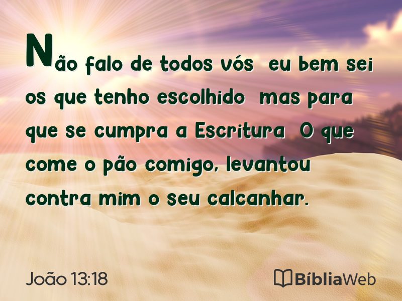 João 13:18 em imagem para compartilhar