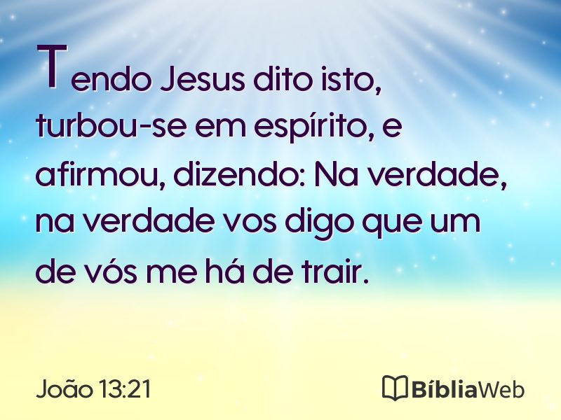 João 13:21 em imagem para compartilhar
