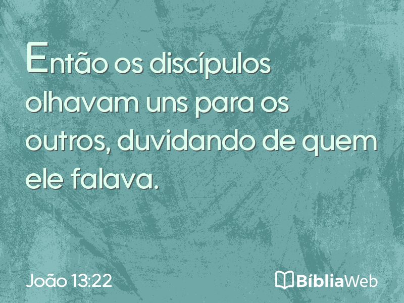 João 13:22 em imagem para compartilhar