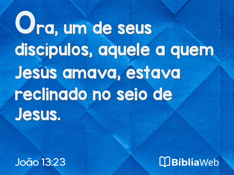 João 13:23 em imagem para compartilhar