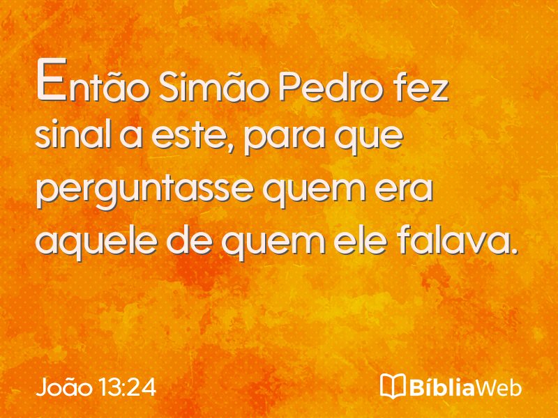 João 13:24 em imagem para compartilhar